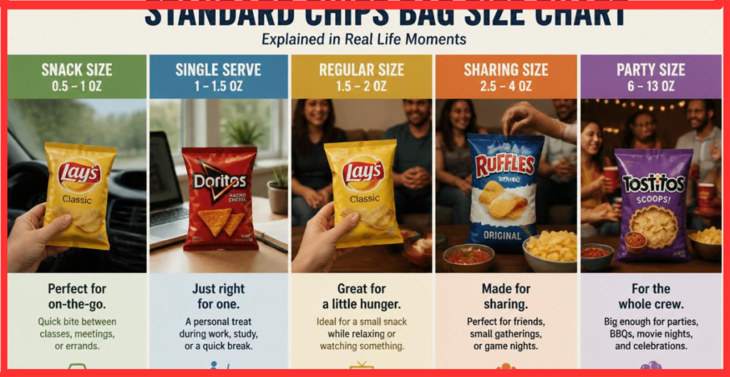 chips bag size chart explained