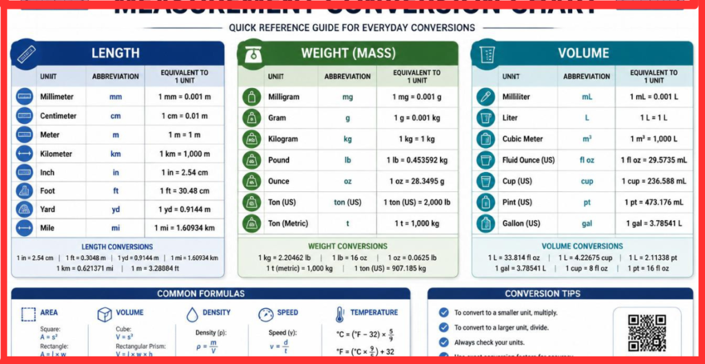 Measurement Conversion Chart