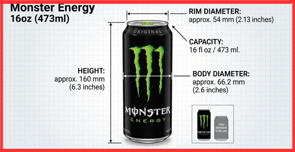 Monster Can Dimensions