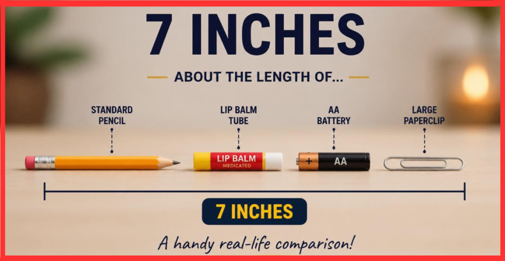 What does 7 inches look like without a ruler