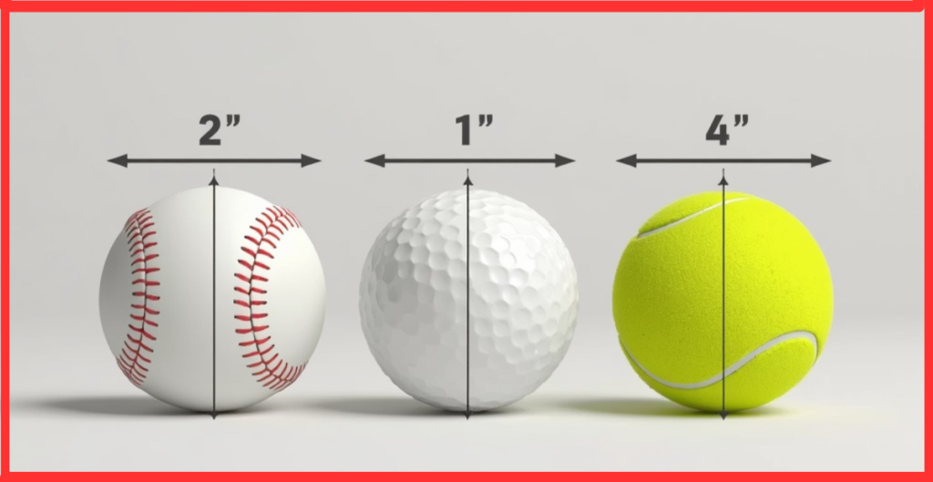 Sports Objects That Help Visualize 2 Inches