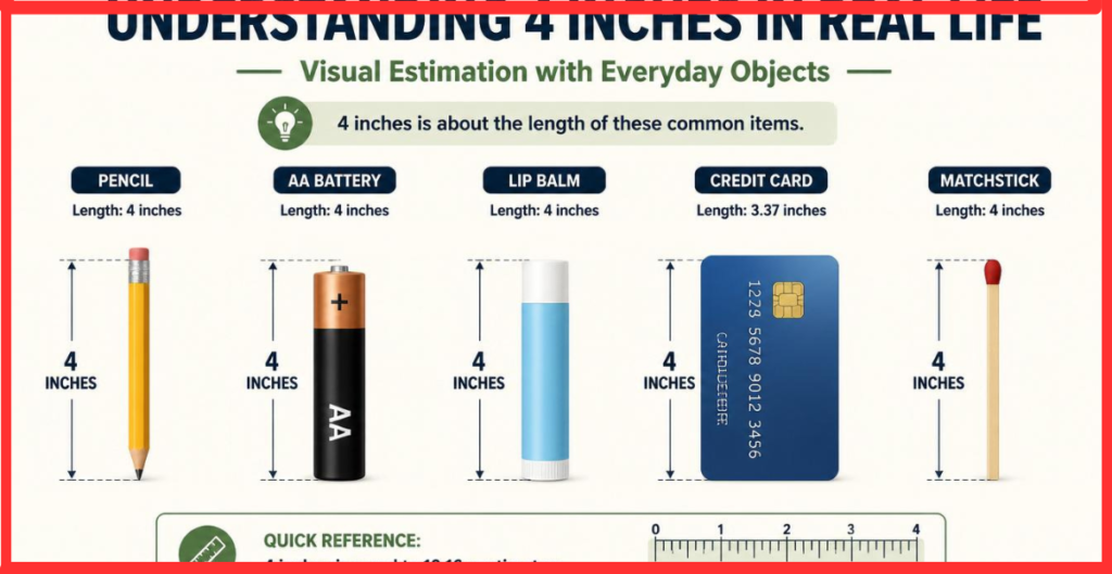 4 inches real life visual estimation