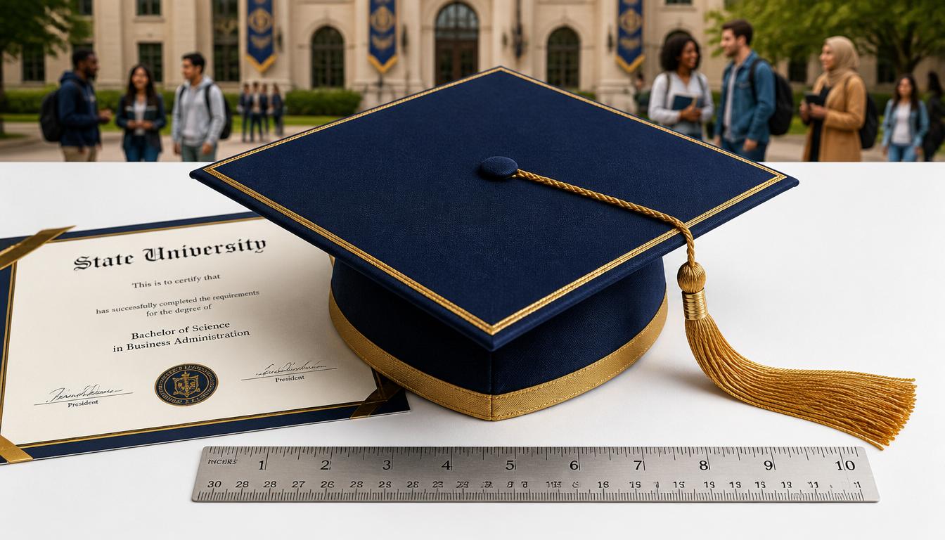 graduation cap size