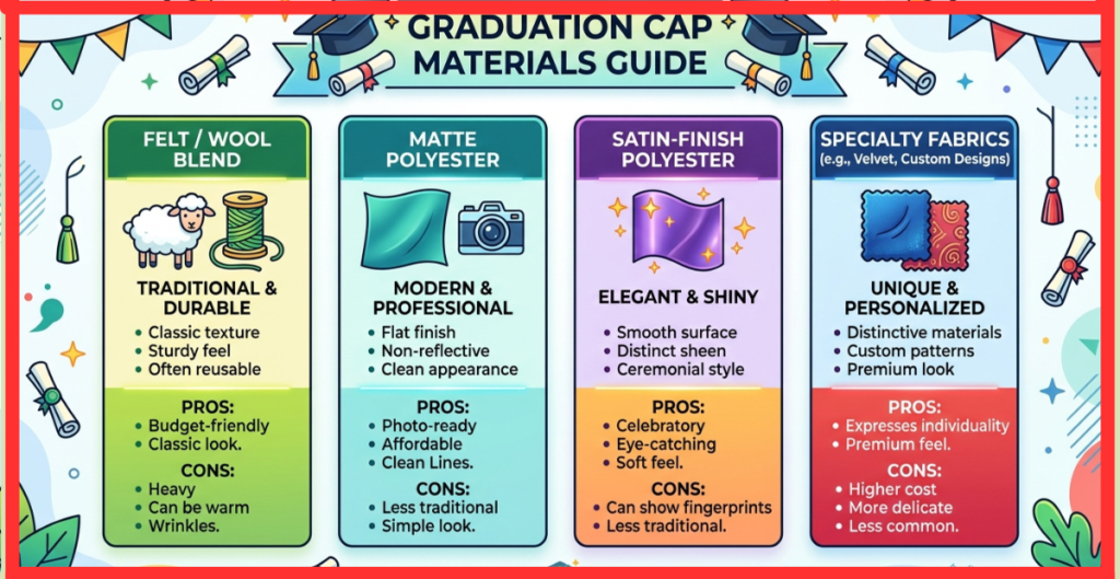 Graduation Cap Materials