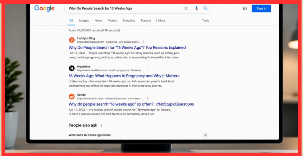 Why Do People Search for 16 Weeks Ago?