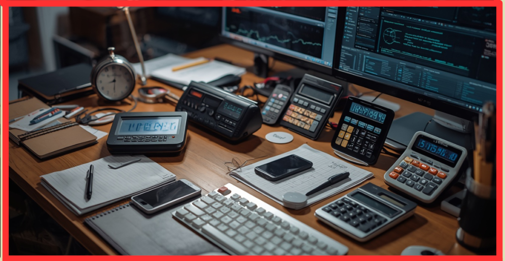 tools, calculators, and digital time tracking methods